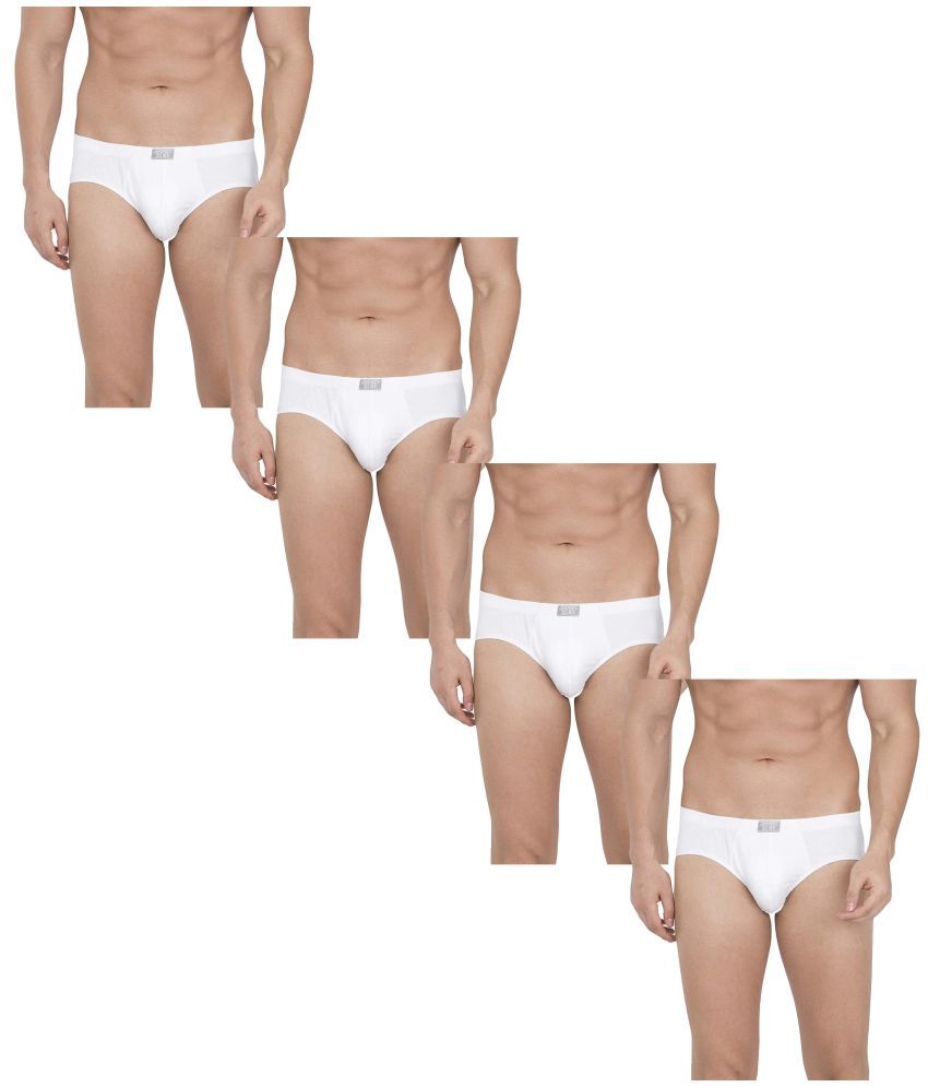     			VEE SAA Pack of 4 Cotton Briefs For Men's ( White )