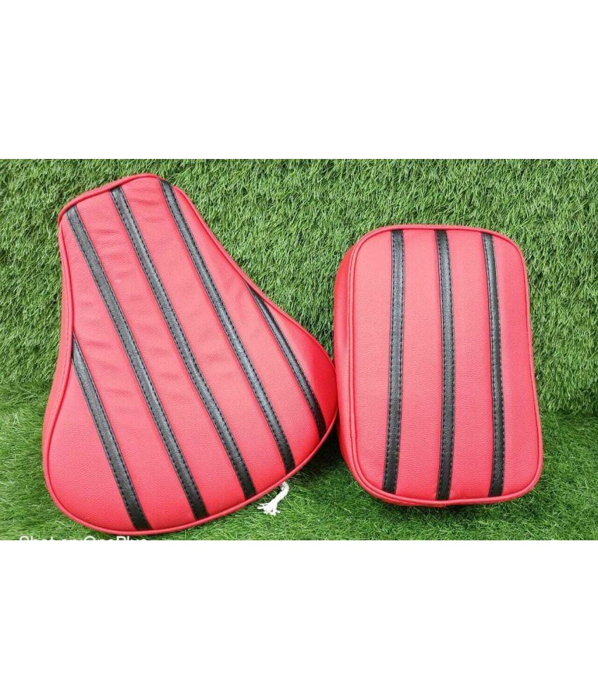     			Seat Cover with Foam for Royal Enfield Classic 350 Red/Black N Single Bike Seat Cover For Royal Enfield Classic 350, Classic 500 ()