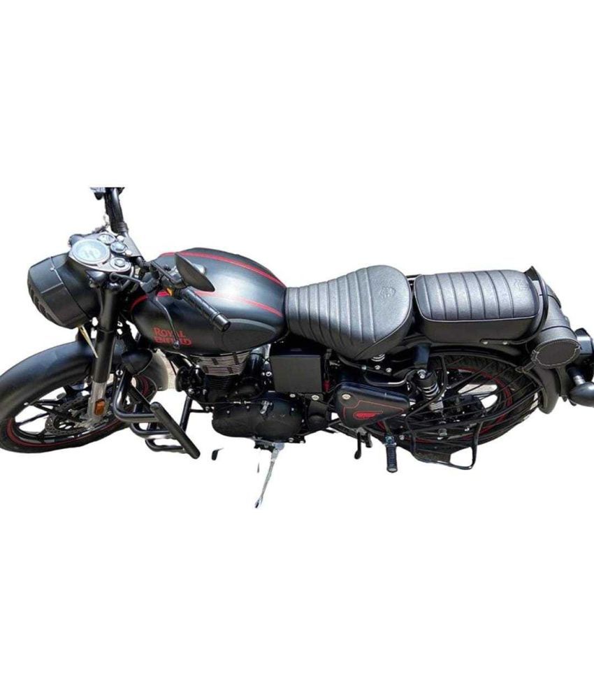     			Stylish Seat Cover Front & Rear Black for Royal Enfield Classic 350.500 cc Single Bike Seat Cover For Royal Enfield Classic, Classic 500, Classic Chrome, Classic Desert Storm, Classic 350 ()