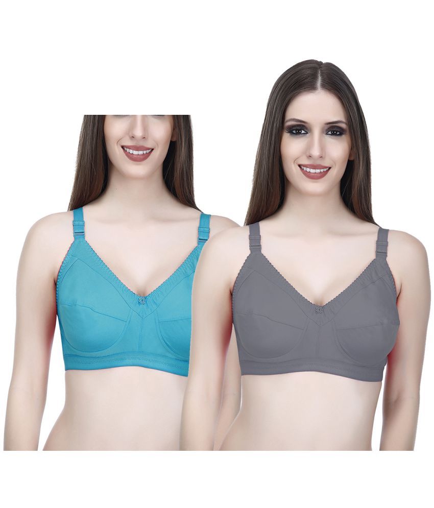     			Elina Pack of 2 Cotton Non Padded Minimizer Bra For Women ( Multicolor )