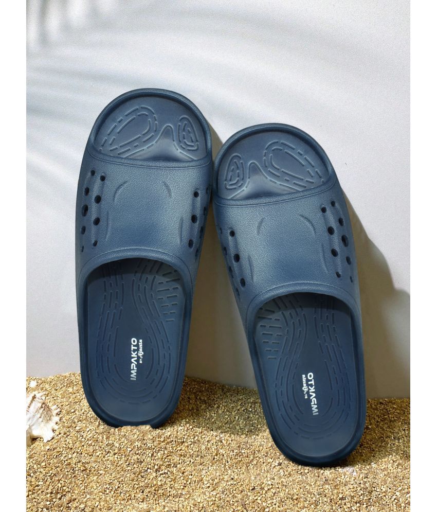     			Impakto Blue Men's Slide Flip Flop