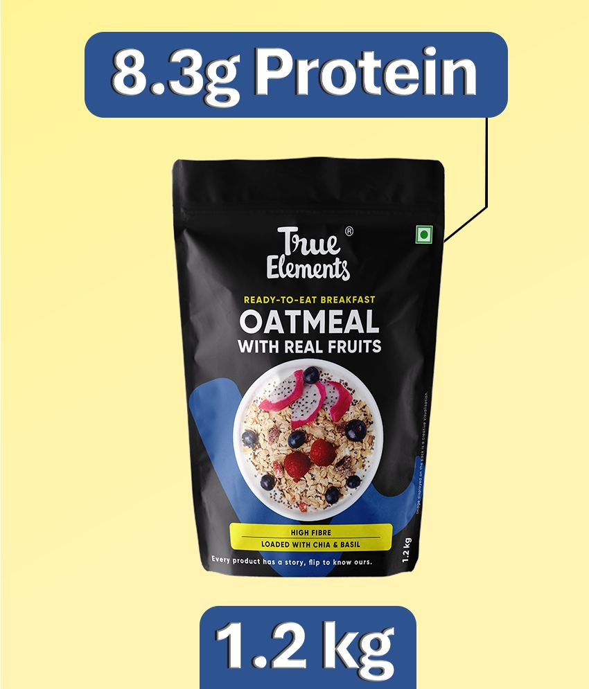     			True Elements No Added Sugar Oatmeal, Chia Seeds, and Real Fruits & Berries 1.2 kg (Pack of 1)