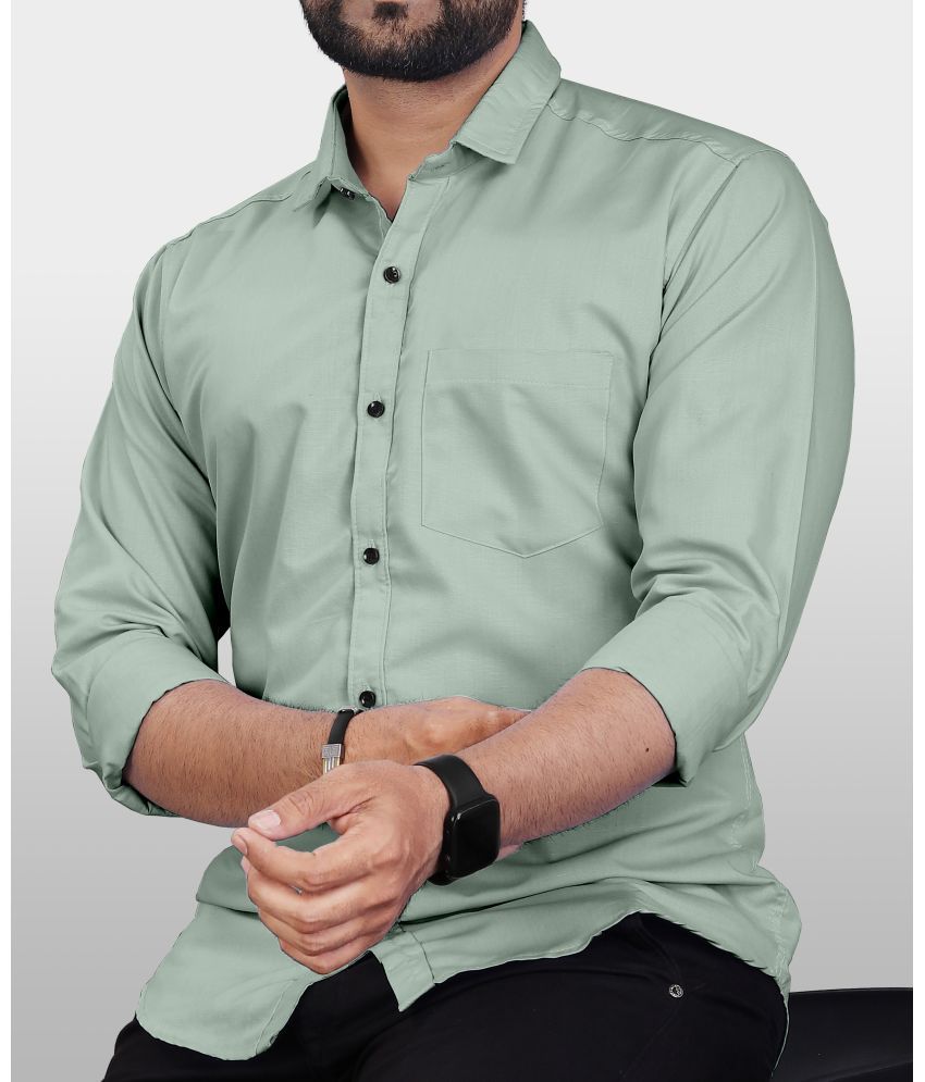     			rexan Cotton Blend Regular Fit Full Sleeves Men's Formal Shirt - Green ( Pack of 1 )