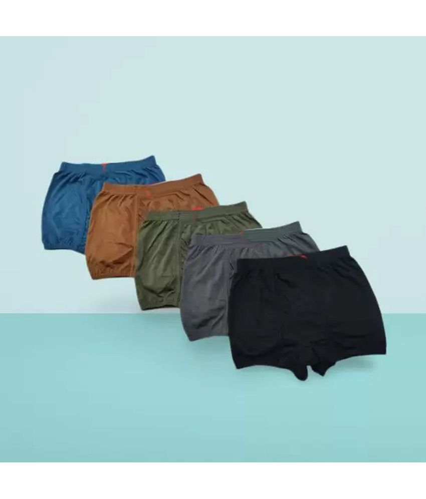     			CAVENDRES Pack of 5 Cotton Blend Trunks For Men's ( Multicolor )