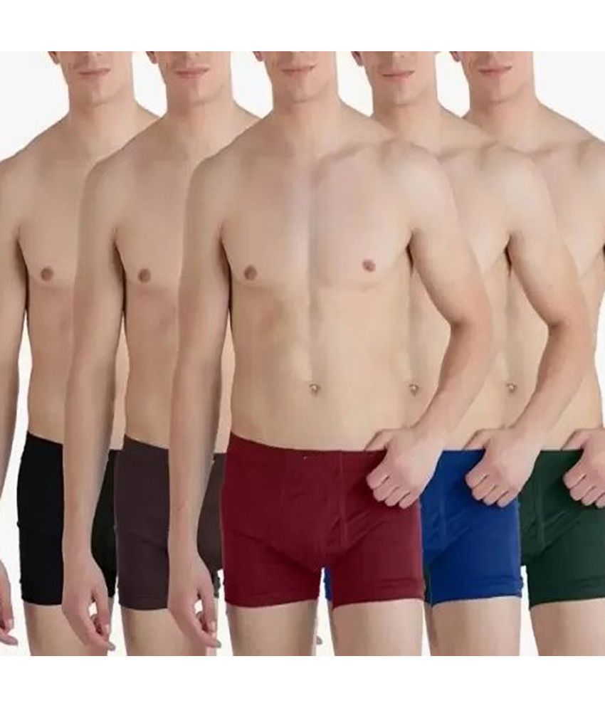     			CAVENDRES Pack of 5 Cotton Blend Trunks For Men's ( Multicolor )