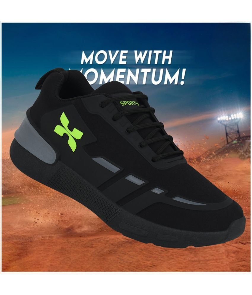     			Jootiyapa Ultra-Light Black Sports Shoes Black Men's Lifestyle Shoes