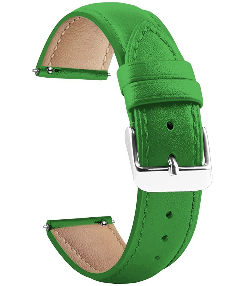     			ACM Watch Strap Leather Belt 22mm compatible with Fastrack Astor Fs2 Pro Smartwatch Casual Classic Band Green