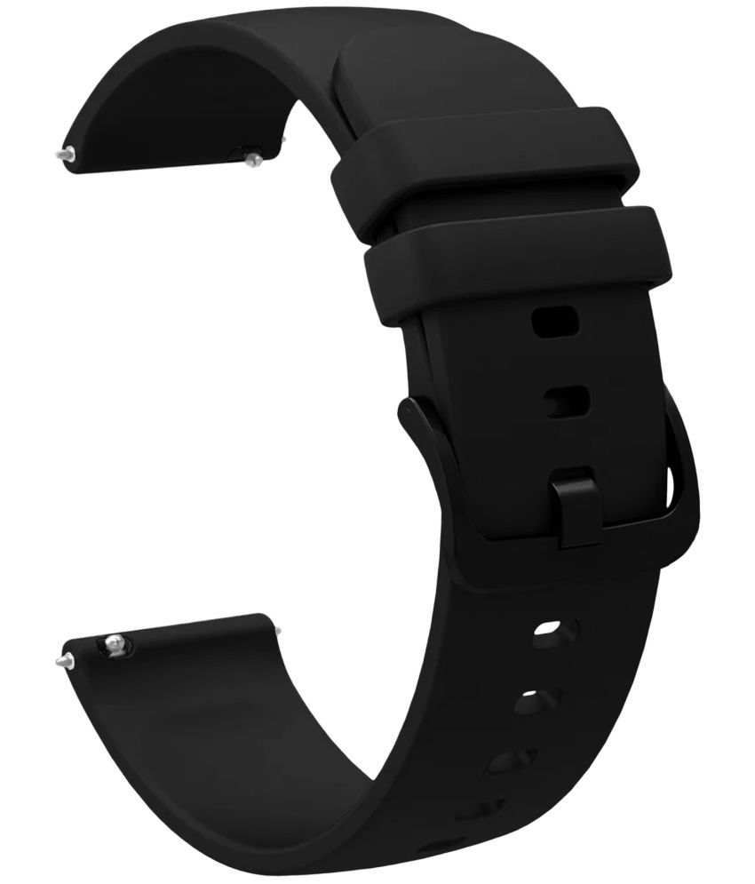     			ACM Watch Strap Silicone Belt 22mm compatible with Fire-Boltt Phoenix Ultra Blaze Bsw138 Smartwatch Hook Band Black