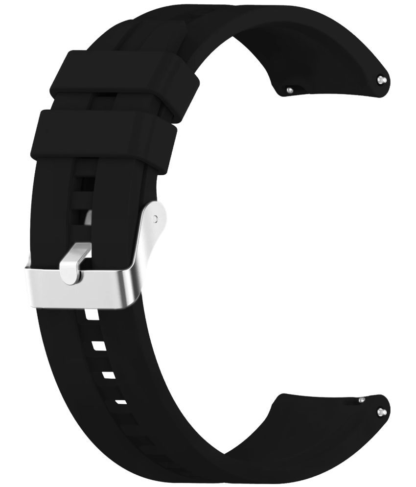     			ACM Watch Strap Silicone Belt 22mm compatible with Maxima Max Pro Elegance Smartwatch Classic Band Black