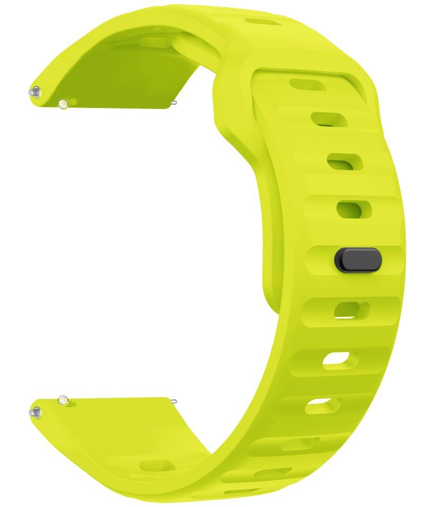     			ACM Watch Strap Sports Silicone Belt 22mm compatible with Fastrack Astor Fs2 Pro Smartwatch Breatheable Band Fluorescent Green