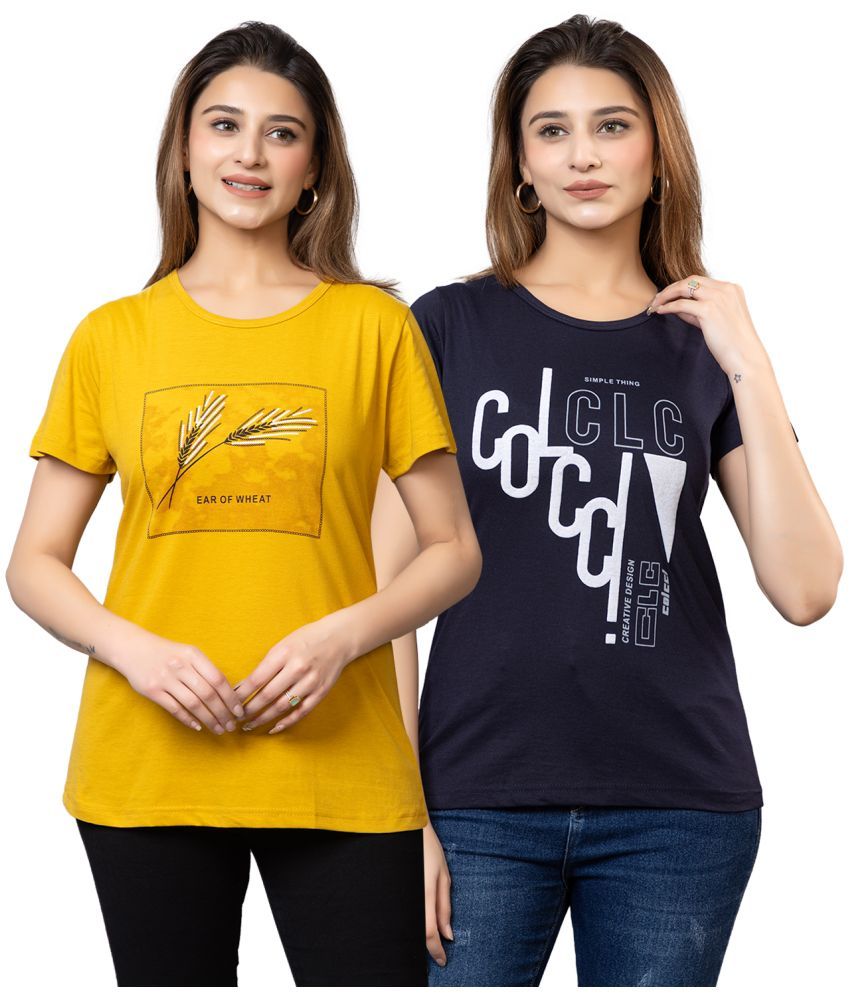     			PROBASIC Pack of 2 Cotton Blend Women's T-Shirt ( Multicolor )