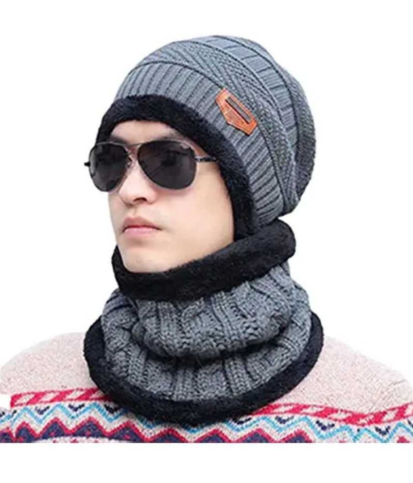     			Rozti Pack of 1 Woollen Men's Cap ( Grey )