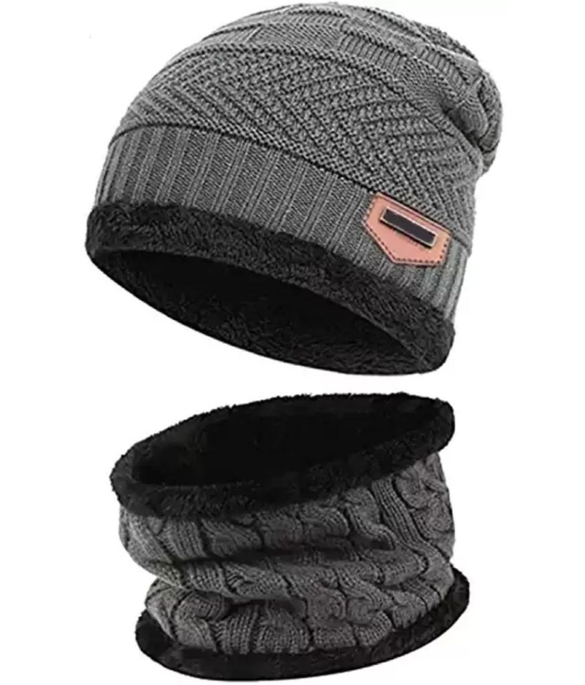     			Rozti Pack of 2 Cotton Men's Cap ( Grey )