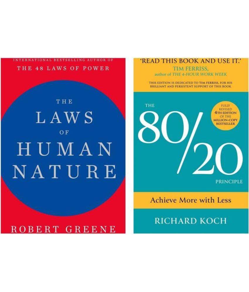     			The Laws Of Human Nature +THE 80/20 PRINCIPLE  (Paperback, Robert Greene