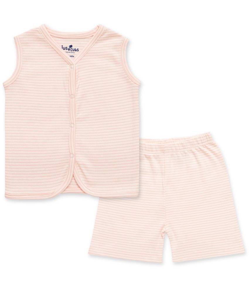     			Juscubs Pack of 1 Unisex for Baby Cotton Blend T-shirt & Shorts ( Pink )