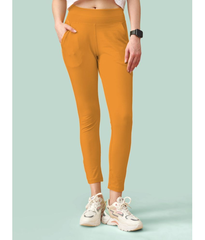     			LYRA Pack of 1 Lycra Women's Leggings ( Mustard )