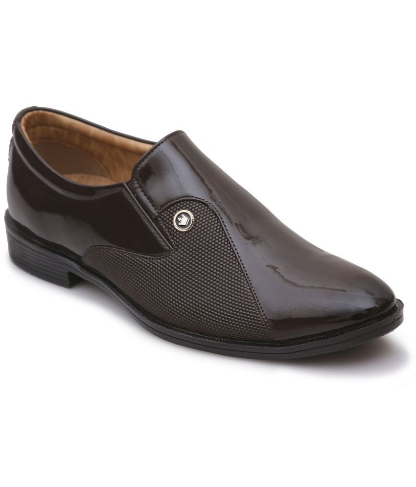     			RYKO Brown Men's Slip On Formal Shoes