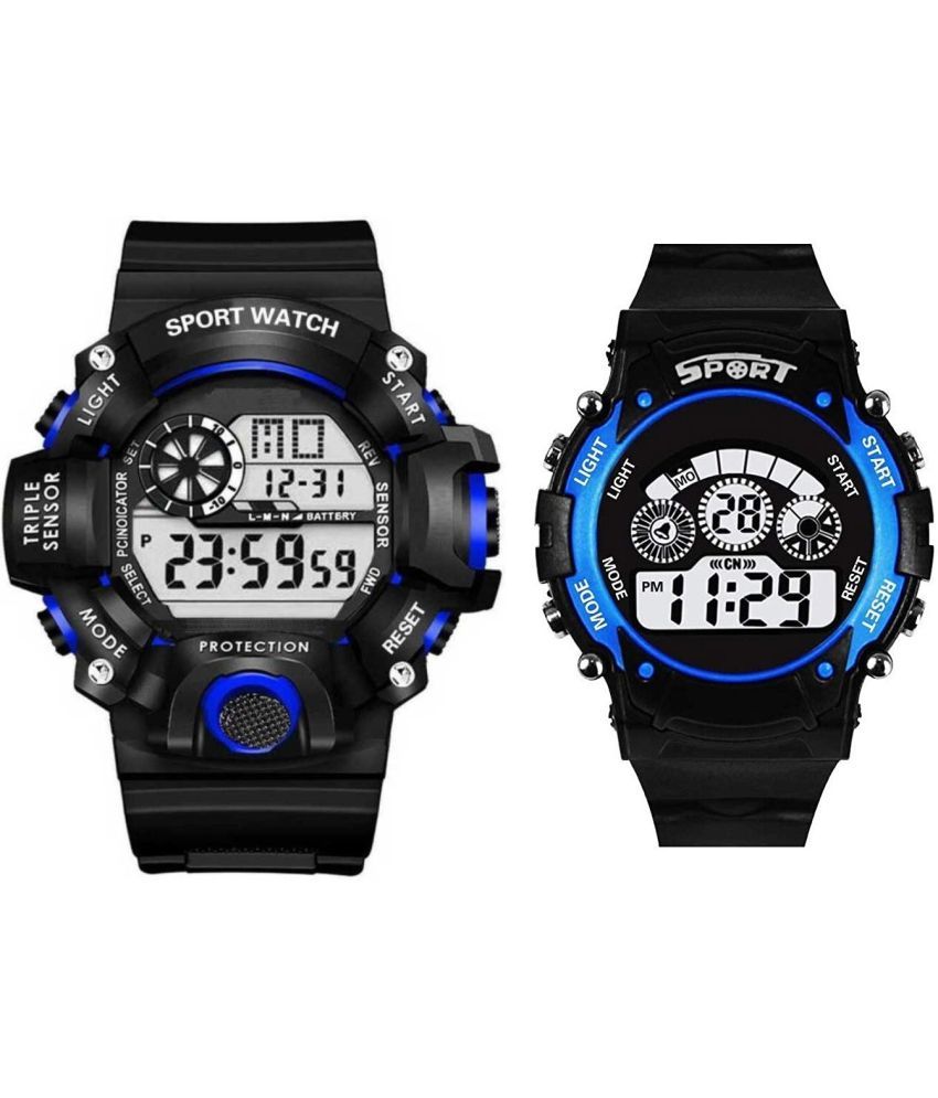     			Rozti Blue Silicon Digital Men's Watch