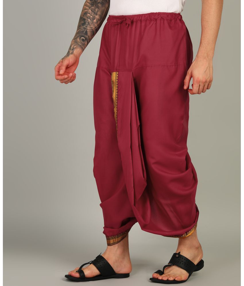     			Shyam Handloom Silk Men's Dhoti Gold ( Pack of 1 )