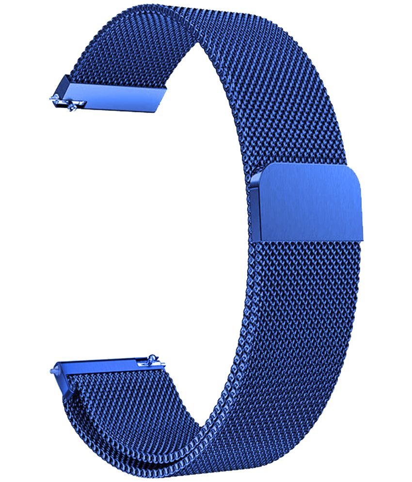     			ACM Watch Strap Magnetic 22mm compatible with Maxima Max Pro Enigma Plus Smartwatch Luxury Metal Chain Band Blue