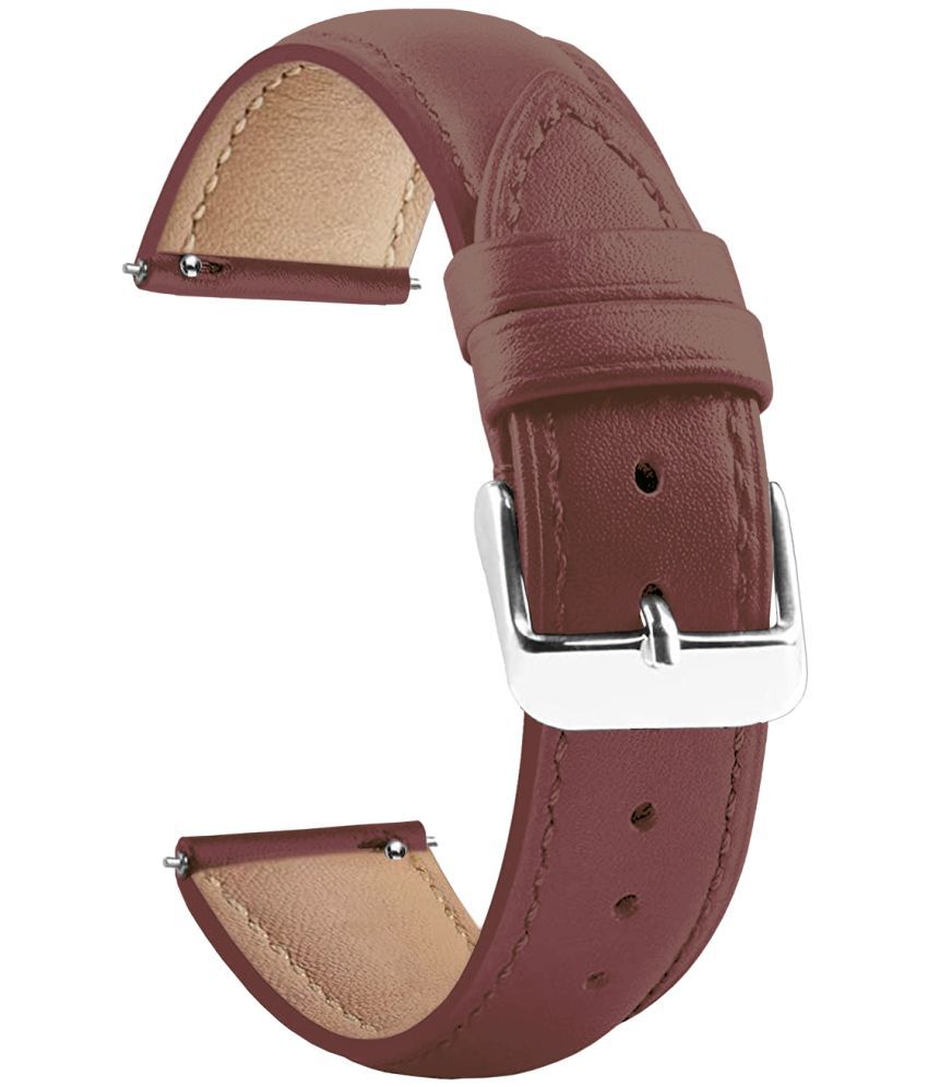     			ACM Watch Strap Leather Belt 22mm compatible with Pebble Urbane Smartwatch Casual Classic Band Brown