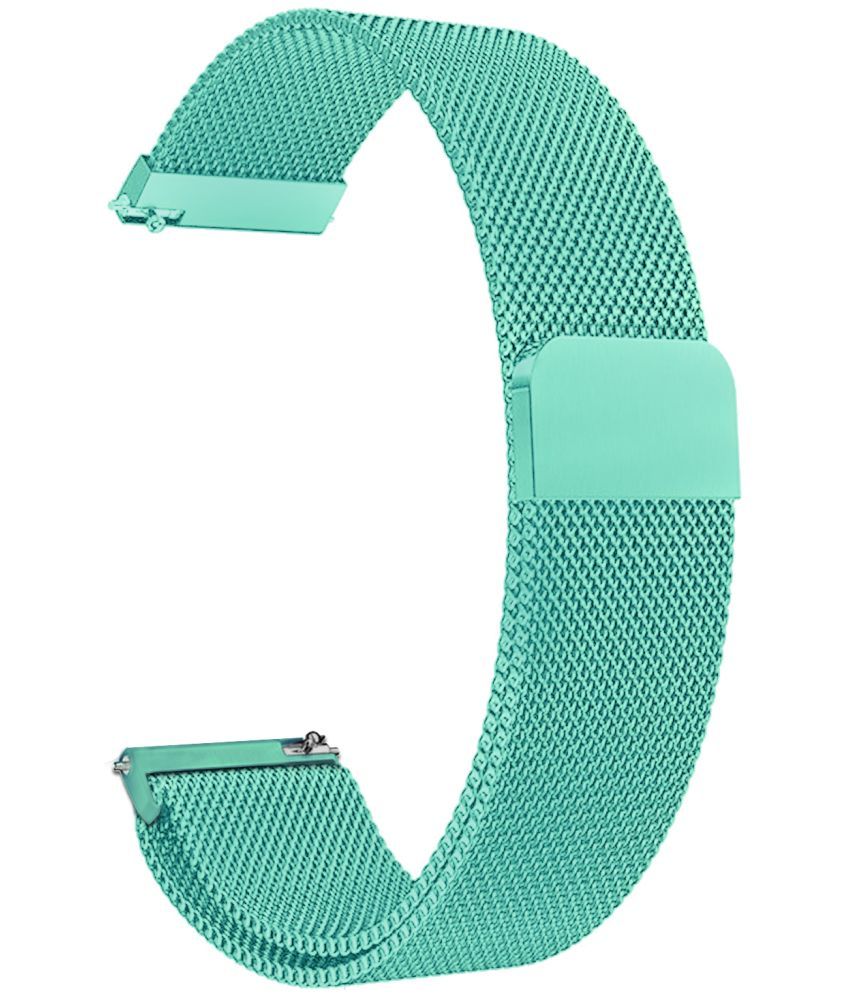     			ACM Watch Strap Magnetic 22mm compatible with Play Playfit Flaunt Plus Smartwatch Luxury Metal Chain Band Turquoise