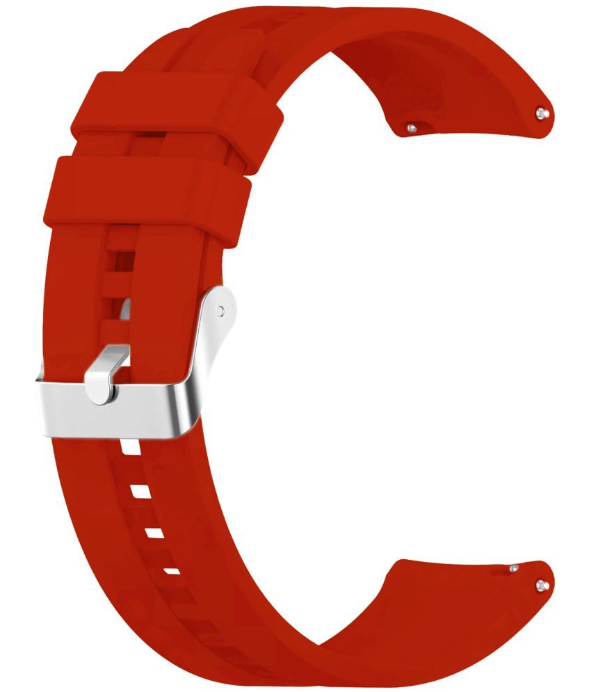     			ACM Watch Strap Silicone Belt 22mm compatible with Titan Zeal Smartwatch Classic Band Red