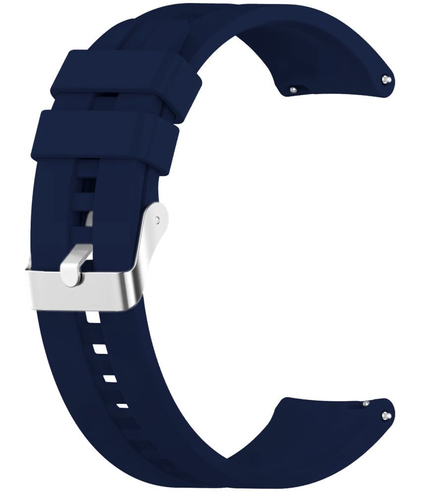     			ACM Watch Strap Silicone Belt 22mm compatible with Fire-Boltt Talk Alpha Bsw205 Smartwatch Classic Band Dark Blue