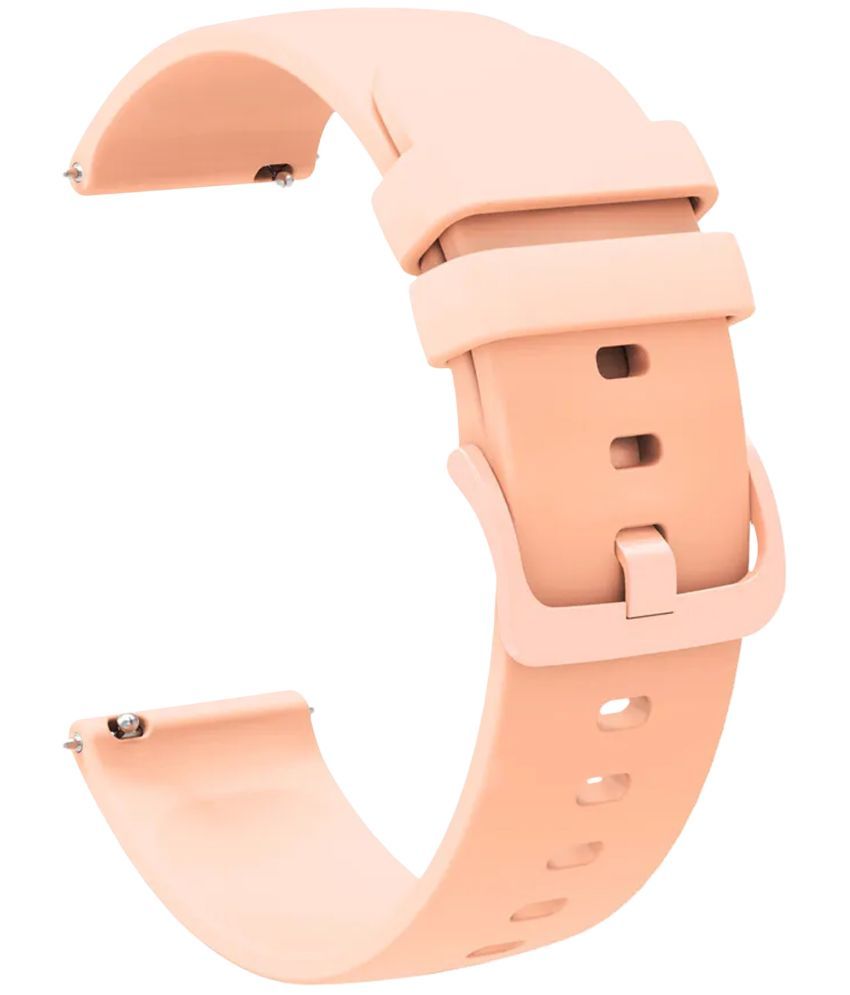     			ACM Watch Strap Silicone Belt 22mm compatible with Fire-Boltt Diamond Bsw117 Smartwatch Color Hook Band Creame Pink