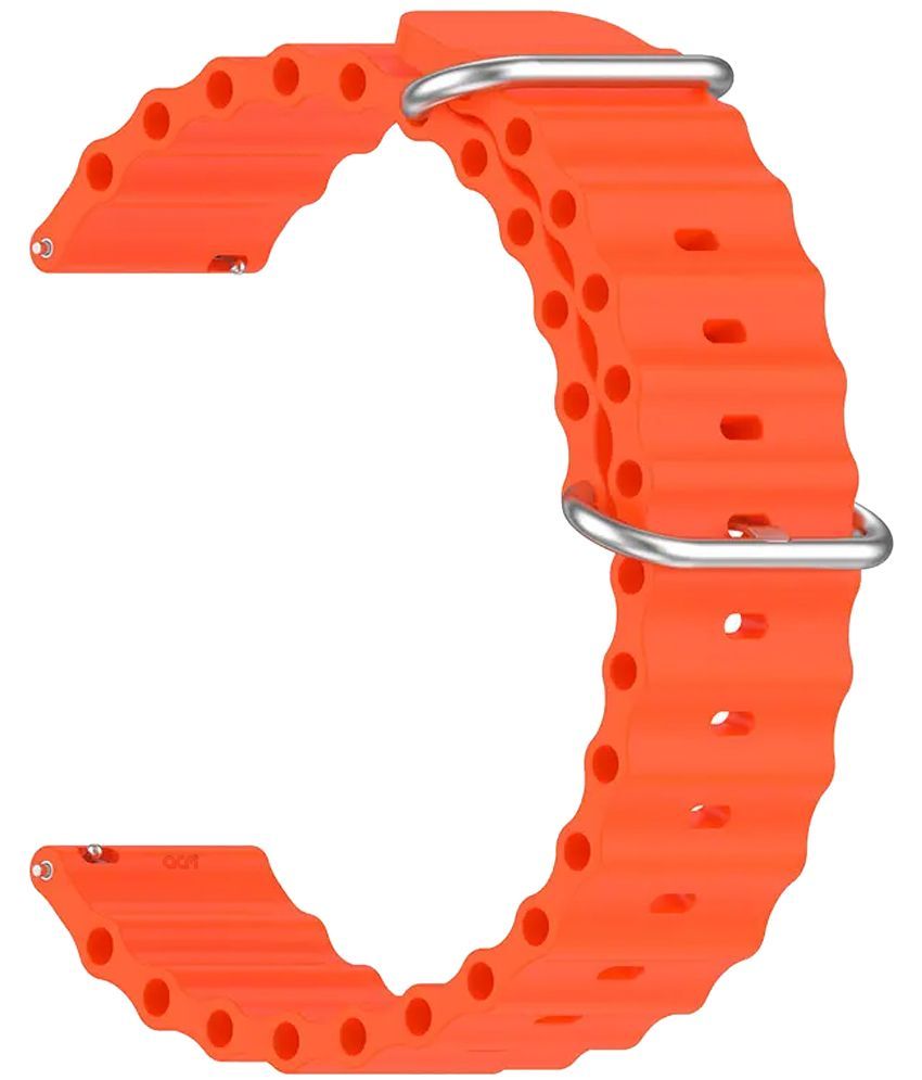     			ACM Watch Strap Silicone Smart Belt 22mm compatible with Pebble Vision Smartwatch Classic Band Orange