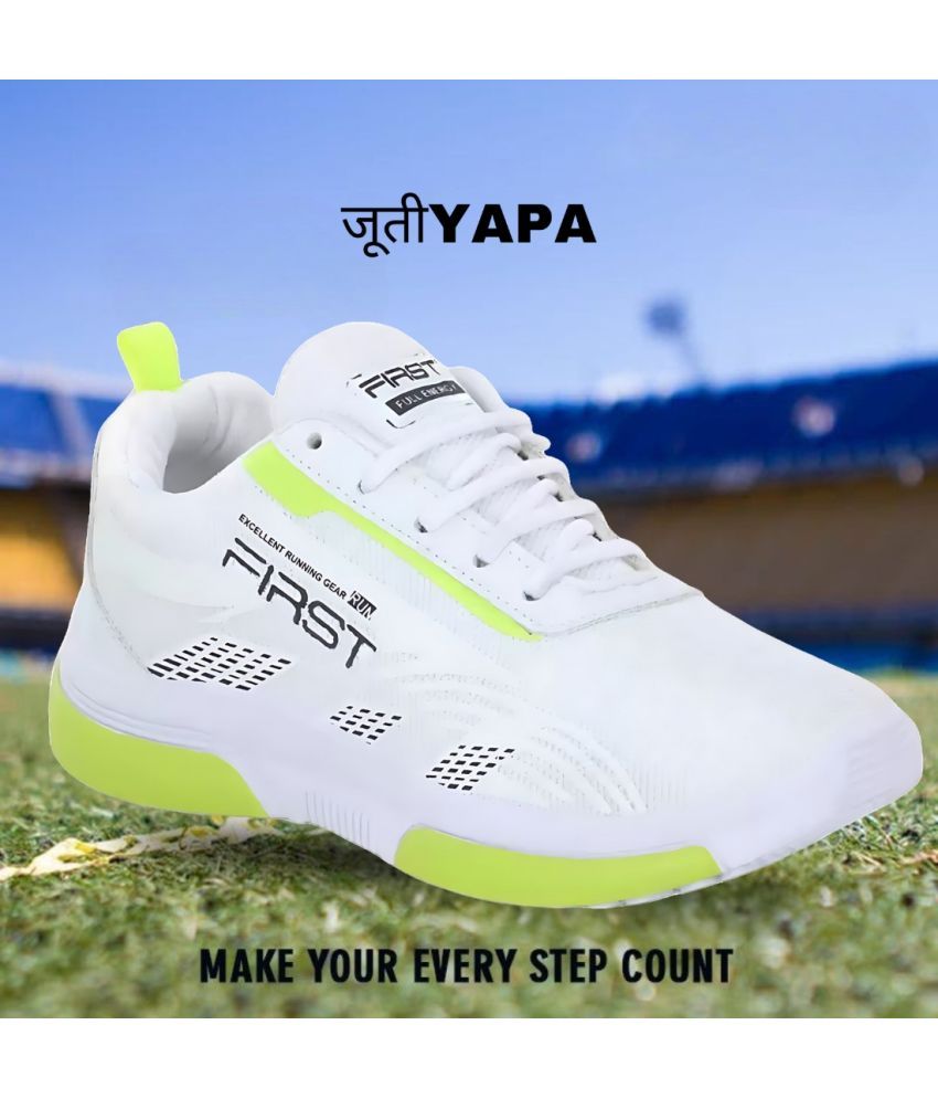     			Jootiyapa White Performance Sneakers Off White Men's Lifestyle Shoes