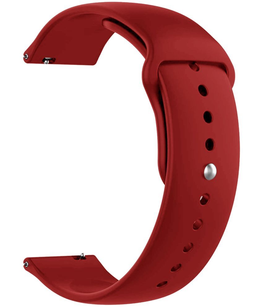     			ACM Watch Strap Silicone Belt 22mm compatible with Fire-Boltt Encore Bsw169 Smartwatch Sports Band Red