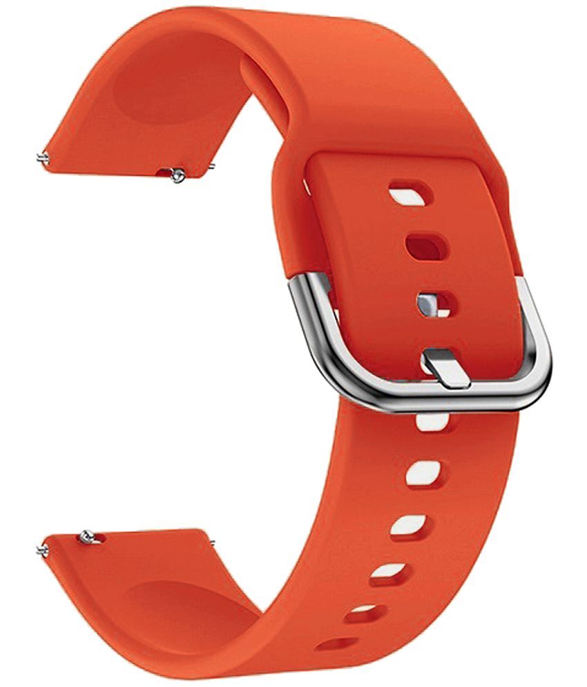     			ACM Watch Strap Silicone Belt 22mm compatible with Fire-Boltt Apollo 3 Bsw195 Bsw147 Smartwatch Sports Hook Band Orange