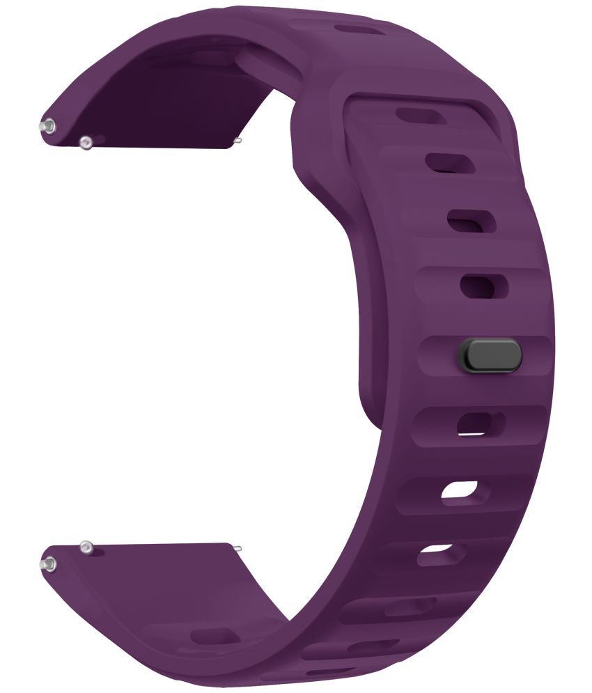     			ACM Watch Strap Sports Silicone Belt 22mm compatible with Pebble Blaze Smartwatch Breatheable Band Purple