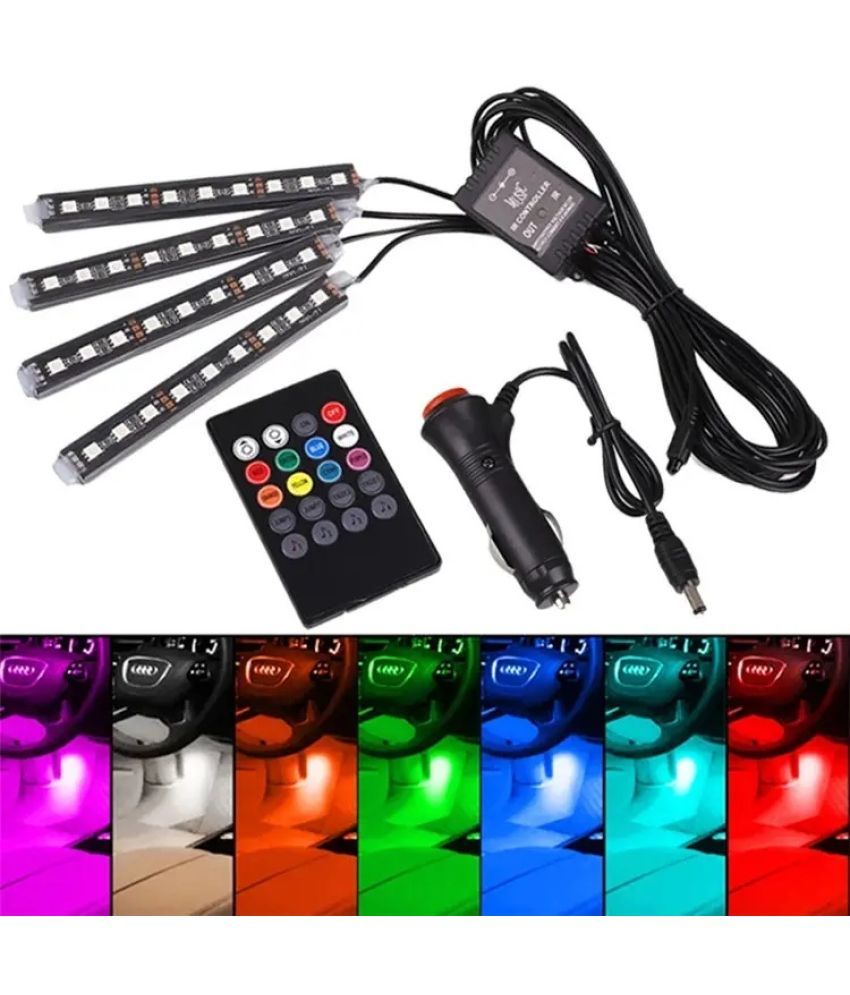     			12V 12 Led Rectangular Car Interior Atmosphere Ambient Light For Car