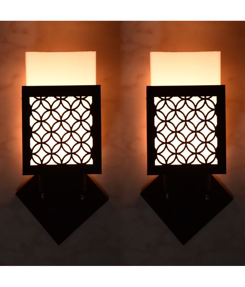     			AFAST Black Up Light Wall Lamp ( Pack of 2 )