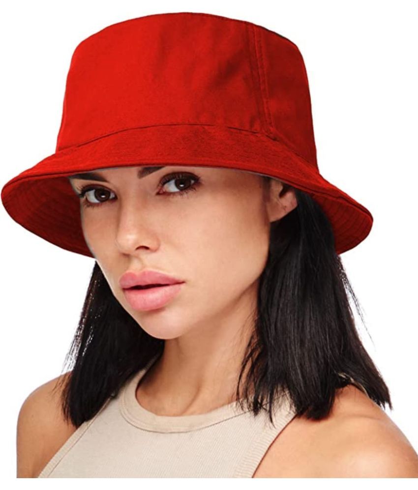     			Infispace Red Cotton Women's Hat ( Pack of 1 )