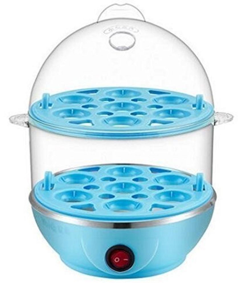     			350 Watts Egg Boiler/Poacher/Cooker for Steaming, Cooking & Boiling (TH-611(14 eggs)) - Blue, Plastic, 14 Ounces (414 ml)