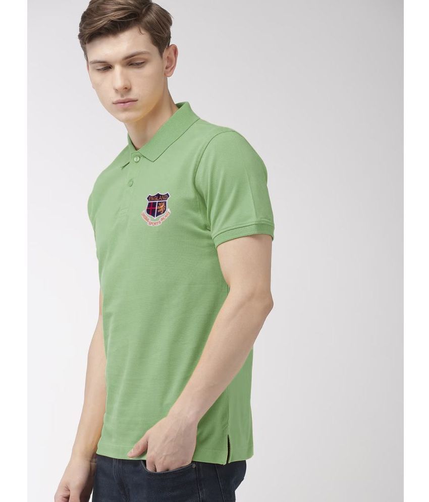     			ADORATE Pack of 1 Cotton Blend Regular Fit Embroidered Half Sleeves Men's Polo T Shirt ( GREEN )