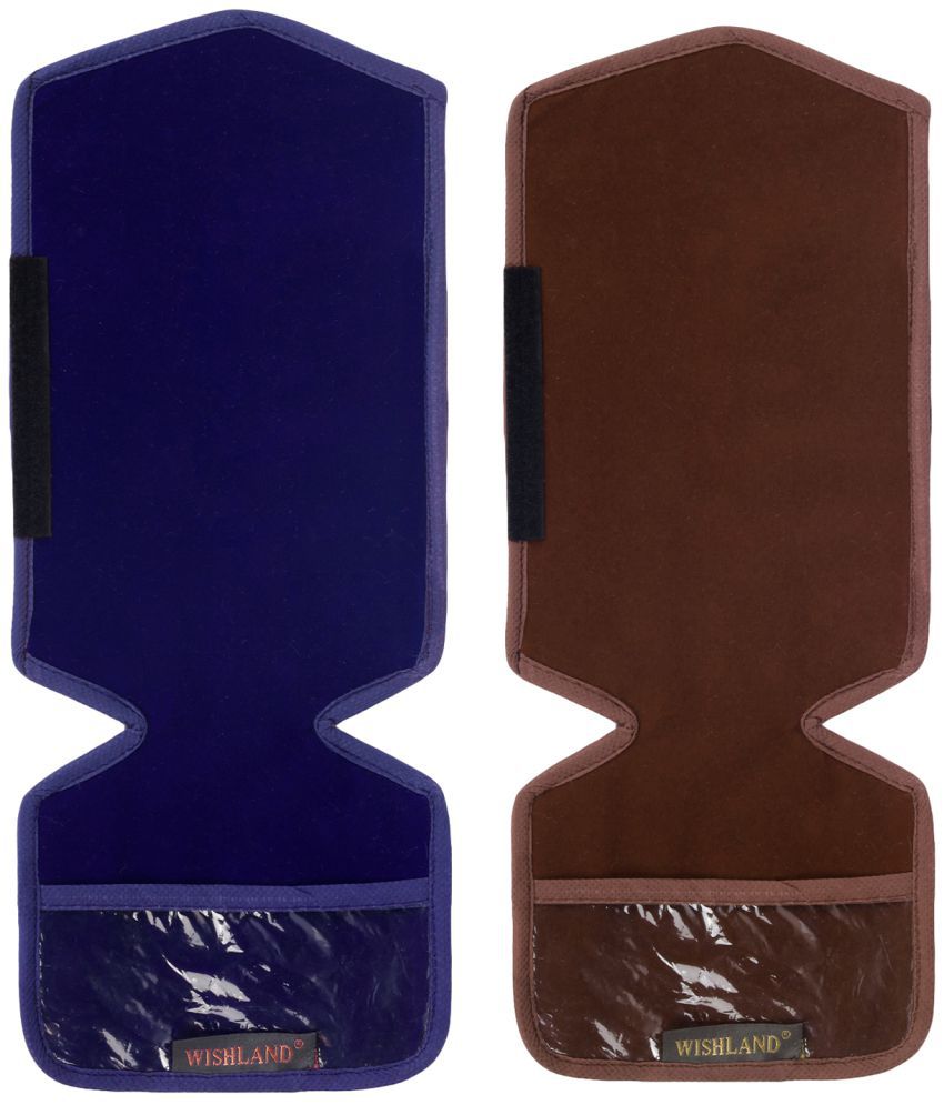     			Wishland Set of 2 Velvet Multicolor Fridge Handle Cover