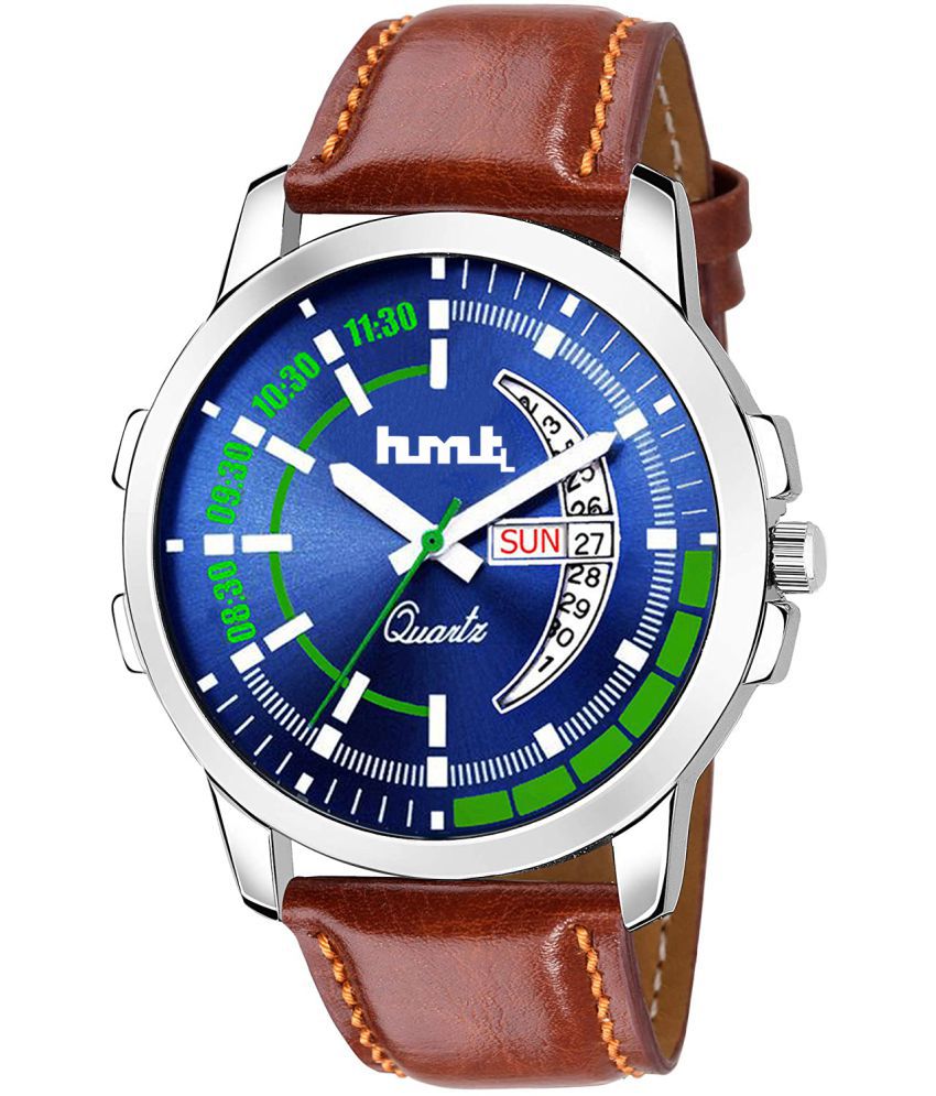     			HMTL Exclusive Day&Date Leather Analog Men's Watch
