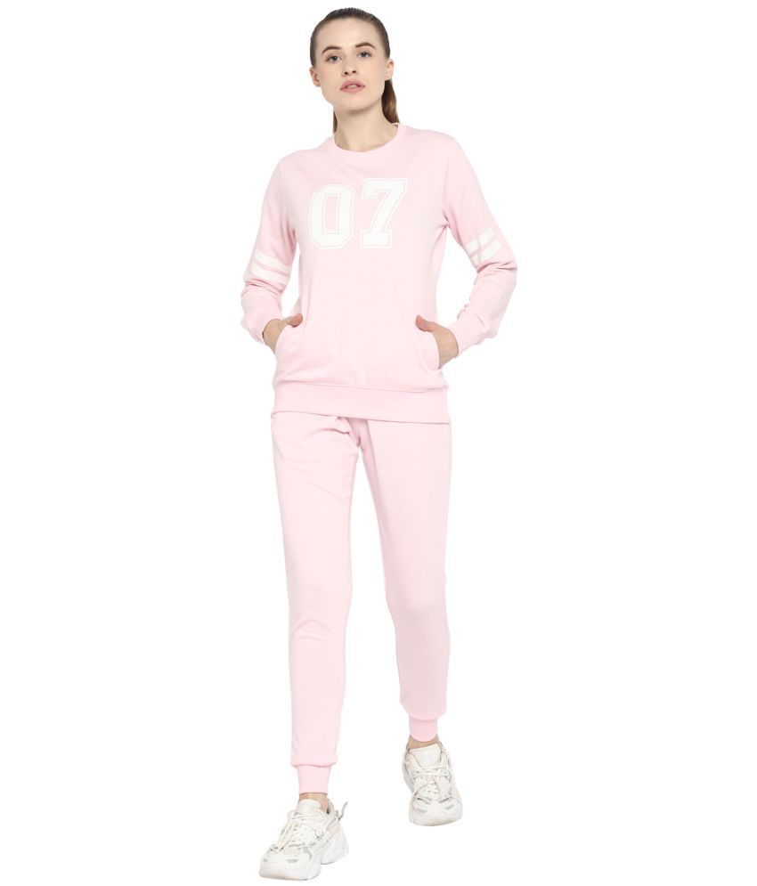     			OFF LIMITS Pink Poly Cotton Color Blocking Tracksuit - Single