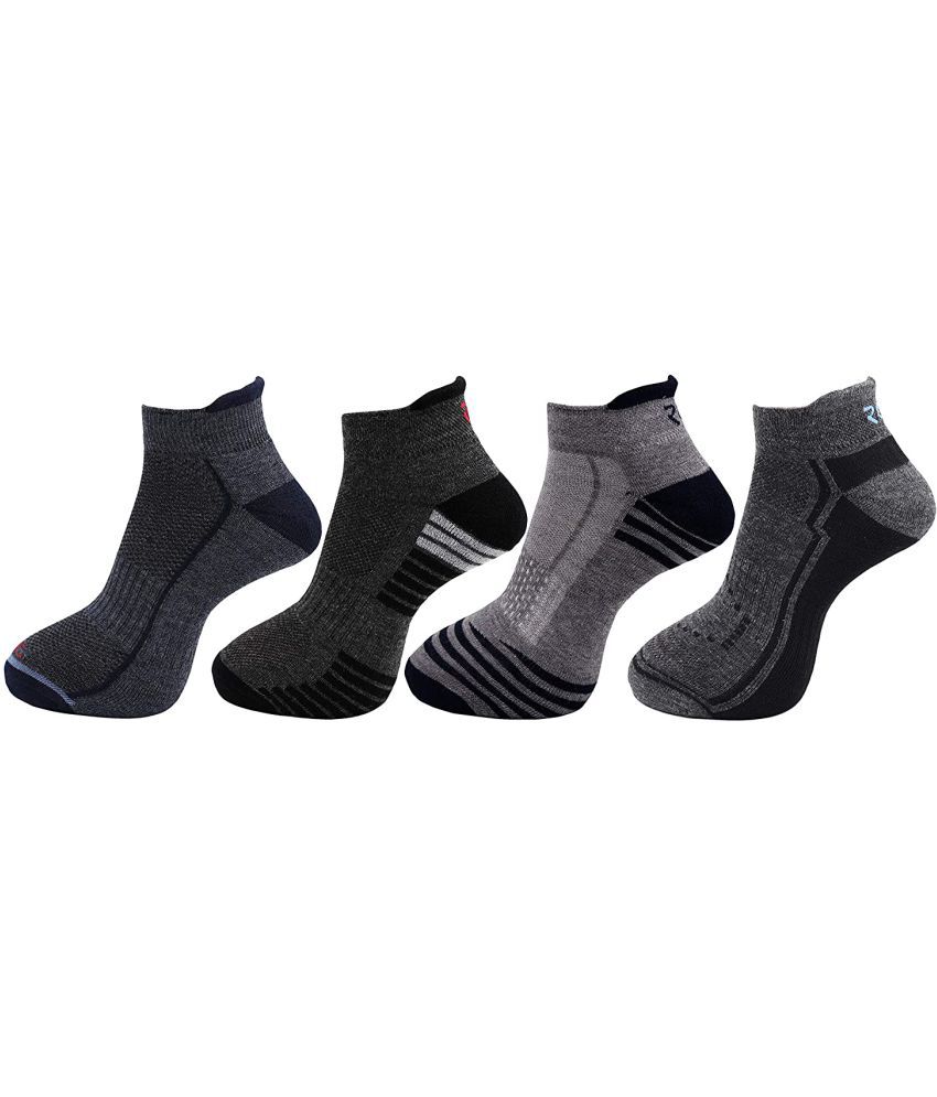     			RC. ROYAL CLASS - Woollen Men's Self Design Multicolor Ankle Length Socks ( Pack of 4 )