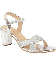 cheap silver heels
