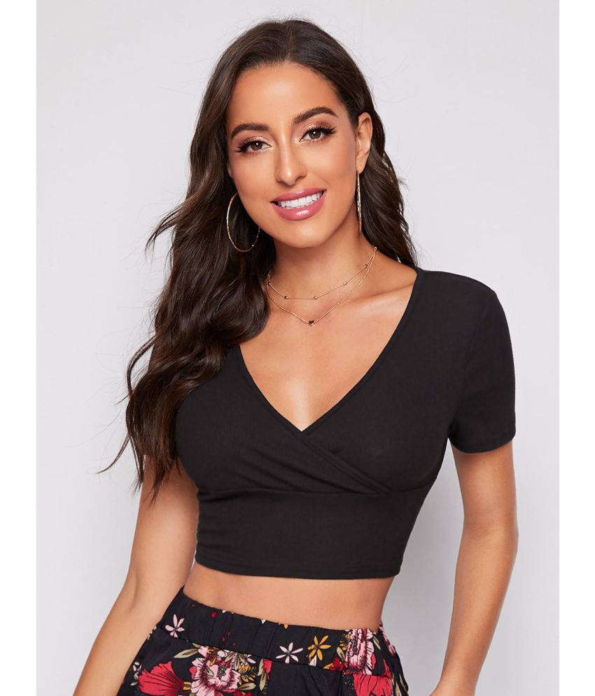     			Aahwan - Black Polyester Women's Crop Top ( Pack of 1 )