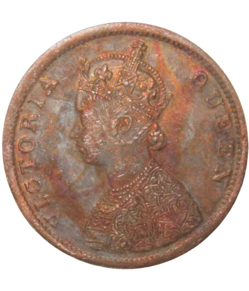     			Half Anna 1862 - (Queen) East India Company Copper Rare old Coin