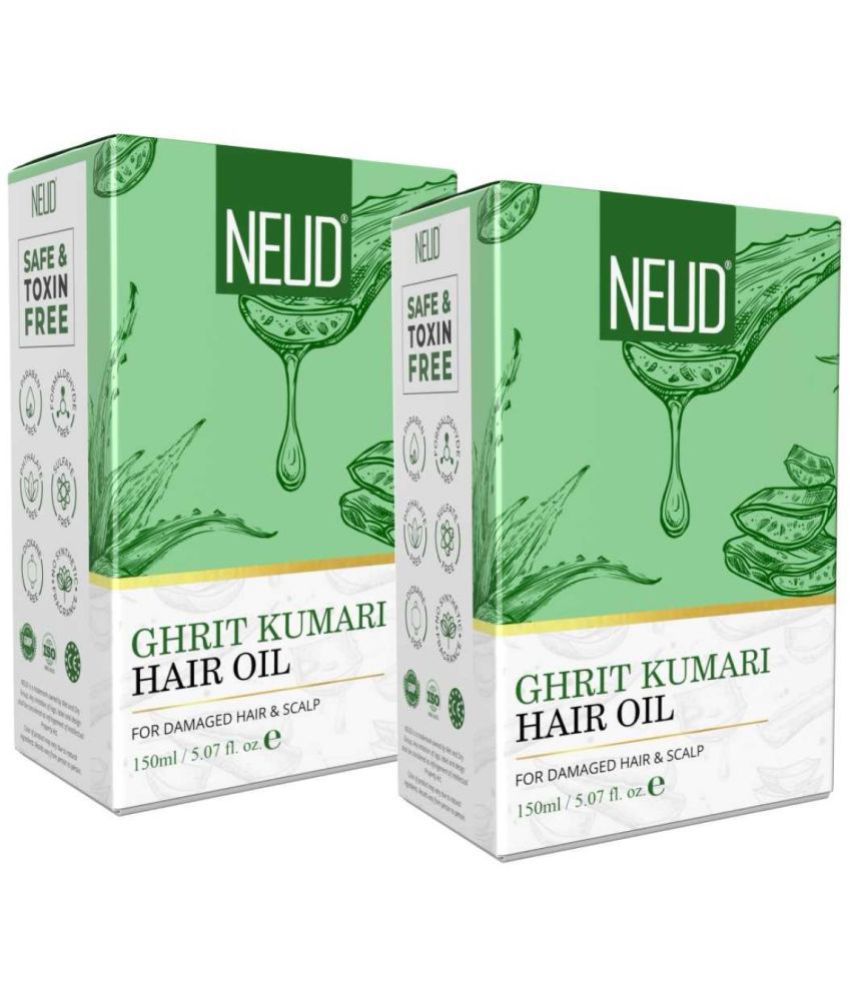 NEUD Premium Ghrit Kumari Hair Oil 2 Packs (150ml Each) 300 mL