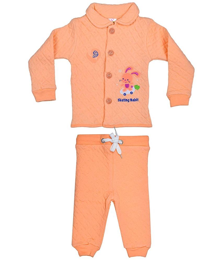     			Sathiyas Unisex For Baby Cotton Blend Tracksuit ( Orange )