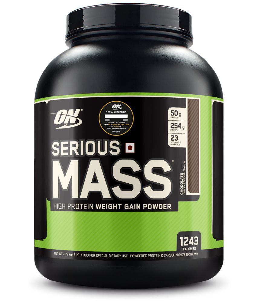     			Optimum Nutrition (ON) Serious Mass High Protein and High Calorie Mass Gainer / Weight Gainer Powder - 6 lbs, 2.72 kg (Chocolate) with Vitamins and Minerals