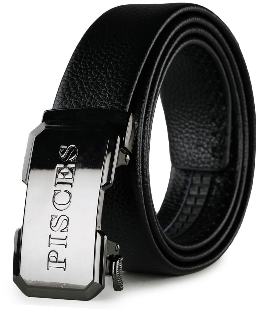     			Loopa Black PU Casual Belt Pack of 1